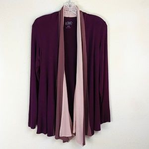 LOGO Layers| Lori Goldstein Tri-Colored Cardigan